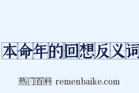 本命年的回想反义词是什么意思的图片